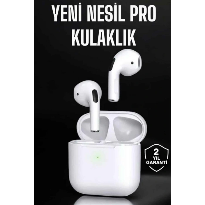 Beyaz Yeni Nesil Pro Bluetooth Kulaklık Yüksek Ses Kaliteli ANC Özelliği
