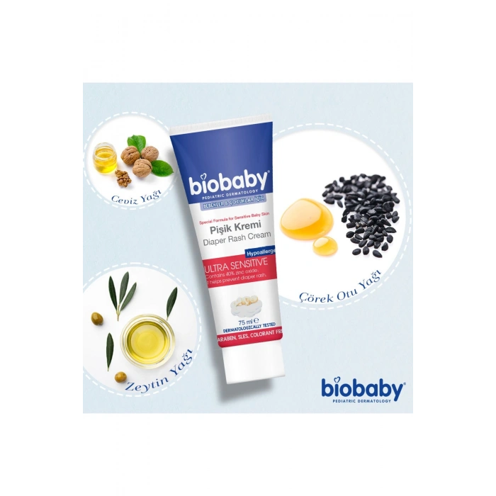 Biobaby Ultra Hassas Pişik Giderici Krem 75 ml