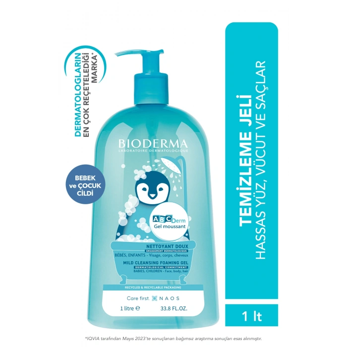 Bioderma ABCDerm Foaming Cleanser 1 Litre