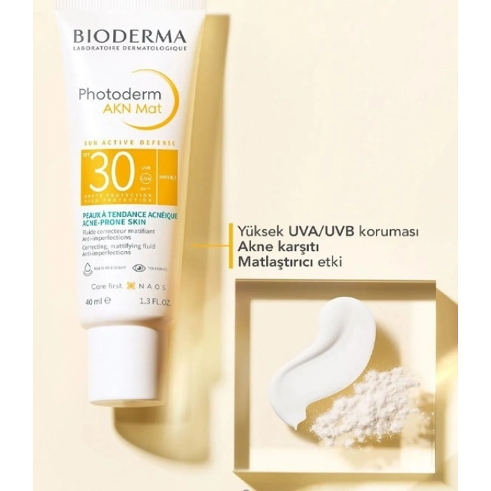 Bioderma Photoderm AKN Mat Spf30 Güneş Kremi 40 ml