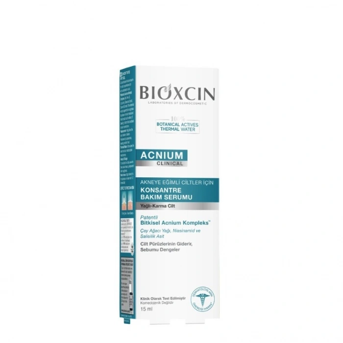 Bioxcin Acnium Karma ve Yağlı Ciltler İçin Konsantre Bakım Serumu 15 ml