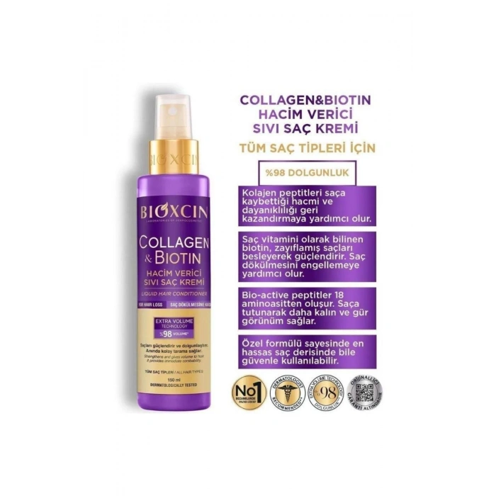 Bioxcin Collagen Biotin Hacim Verici Sıvı Saç Kremi 150 ml
