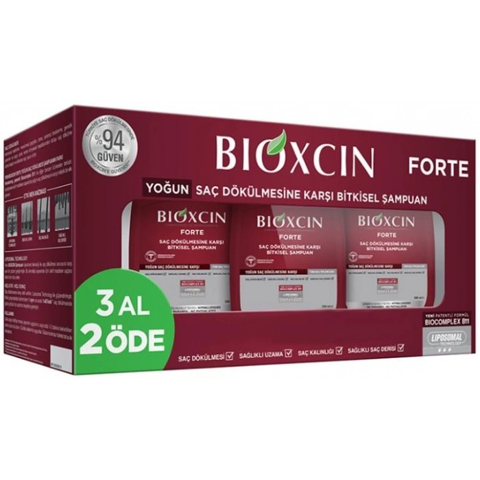 Bioxcin Forte Saç Dökülmesine Karşı Bakım Şampuanı 300 ml - 3 Al 2 Öde