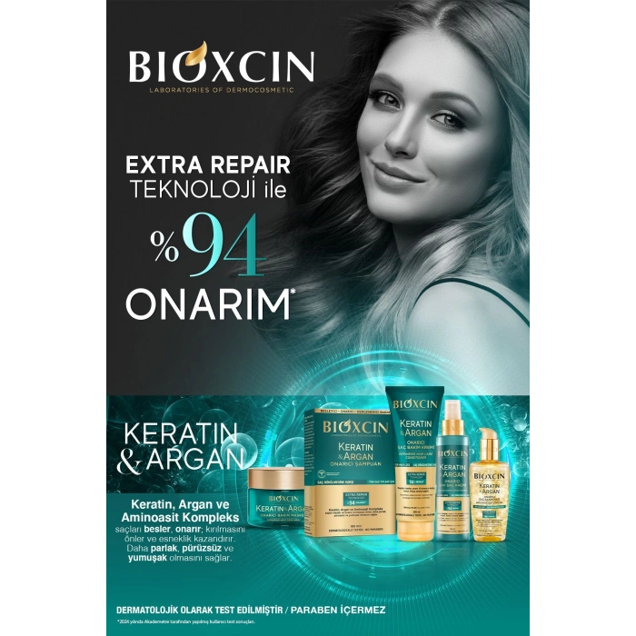 Bioxcin Keratin & Argan Onarıcı Bakım Maskesi 225 ml