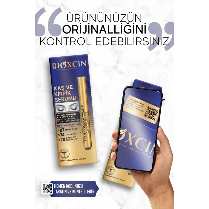 Bioxcin Kolajen ve Hyaluronik Asit İçerikli Kaş ve Kirpik Serumu 3 ml