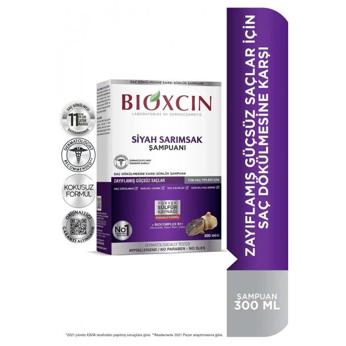 Bioxcin Siyah Sarımsak Şampuanı 300 ml