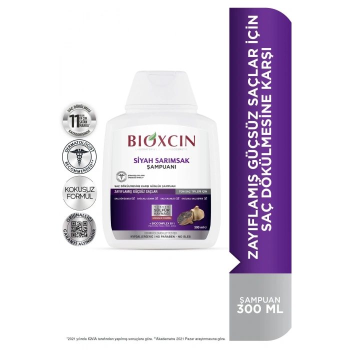 Bioxcin Siyah Sarımsak Şampuanı 300 ml