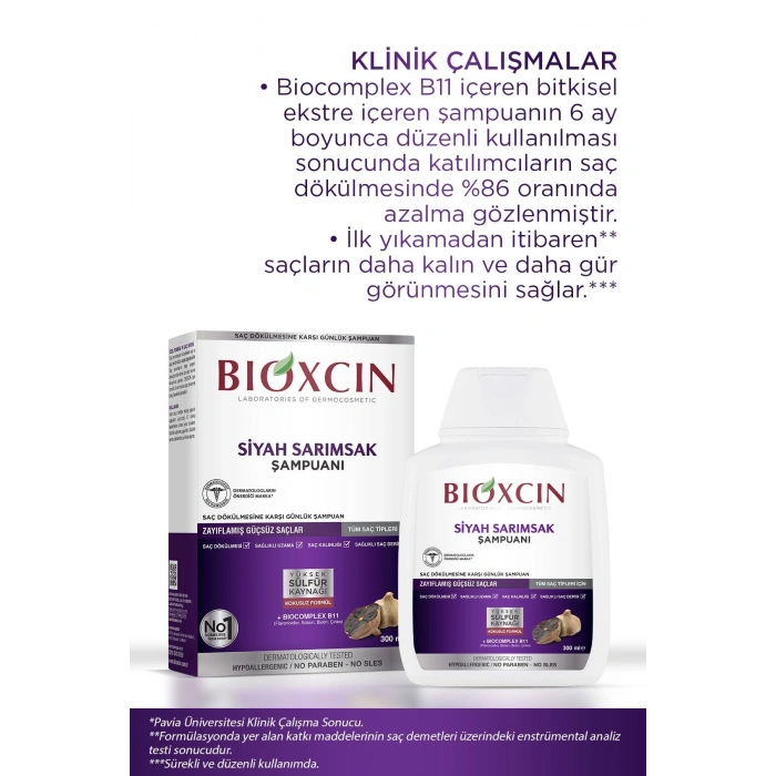 Bioxcin Siyah Sarımsak Şampuanı 300 ml