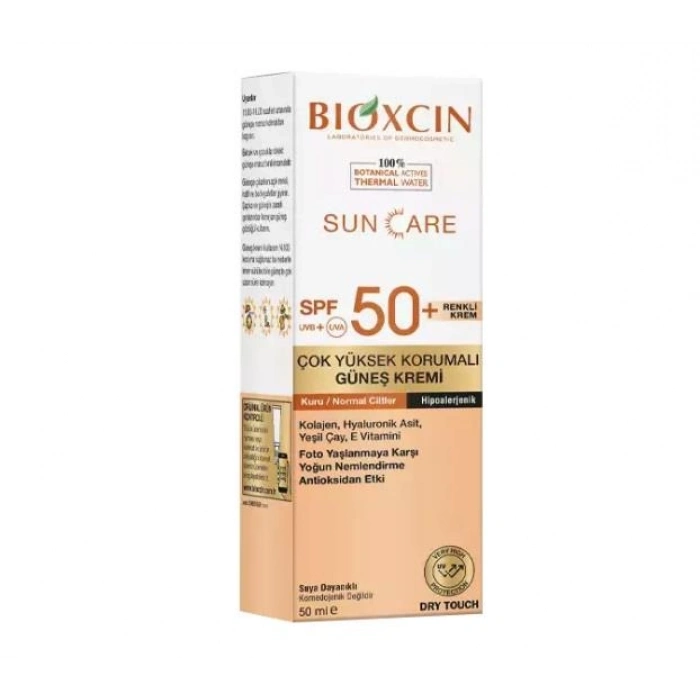Bioxcin Sun Care Çok Yüksek Korumalı Kuru Ciltler Tinted Spf 50+ 50 ml Renkli Güneş Kremi