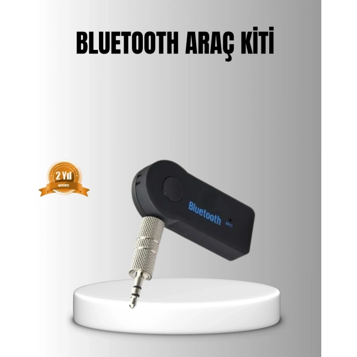Bluetooth AUX Araç Kiti Eller Serbest Müzik Çalar Dahili Mikrofonlu