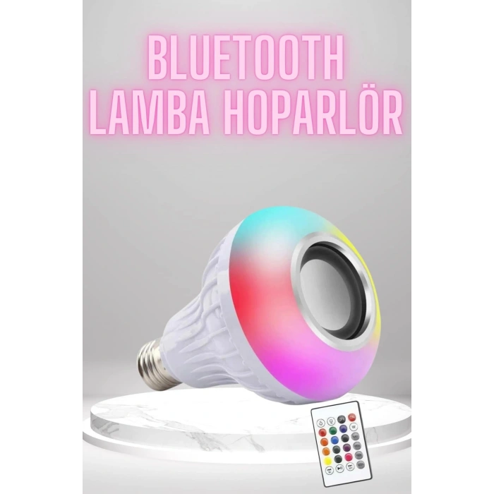 Bluetooth Hoparlör Akıllı Rgb Led Işık Renk Değiştirme Ses Bombası Ampül Görünümlü