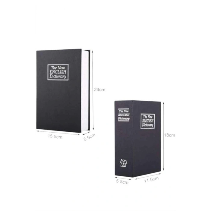 Büyük Boy Anahtarlı Kitap Görünümlü Gizli Kasa Çelik Kasa Altın Kasası