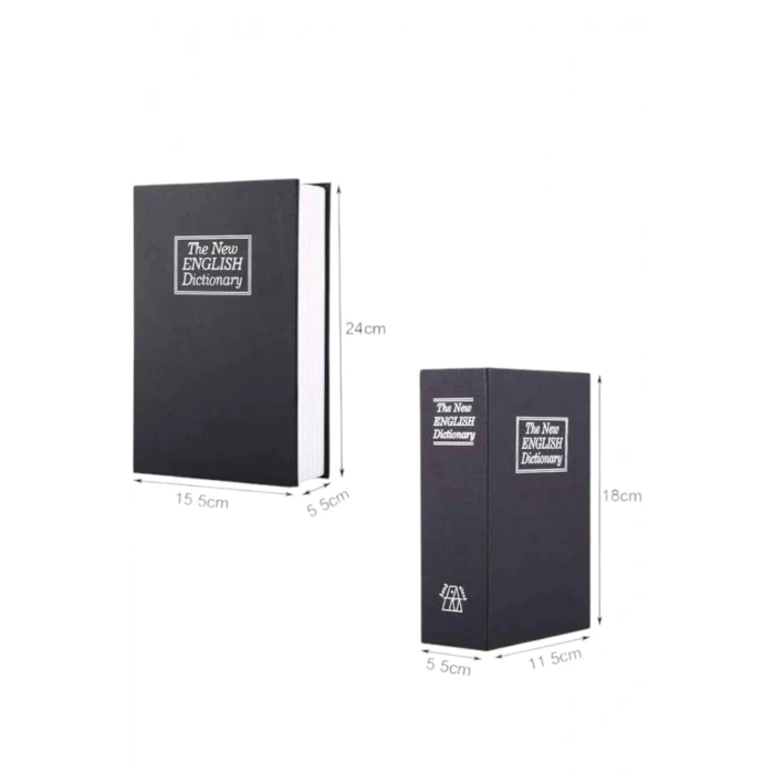 Büyük Boy Anahtarlı Kitap Görünümlü Gizli Kasa Çelik Kasa Altın Kasası