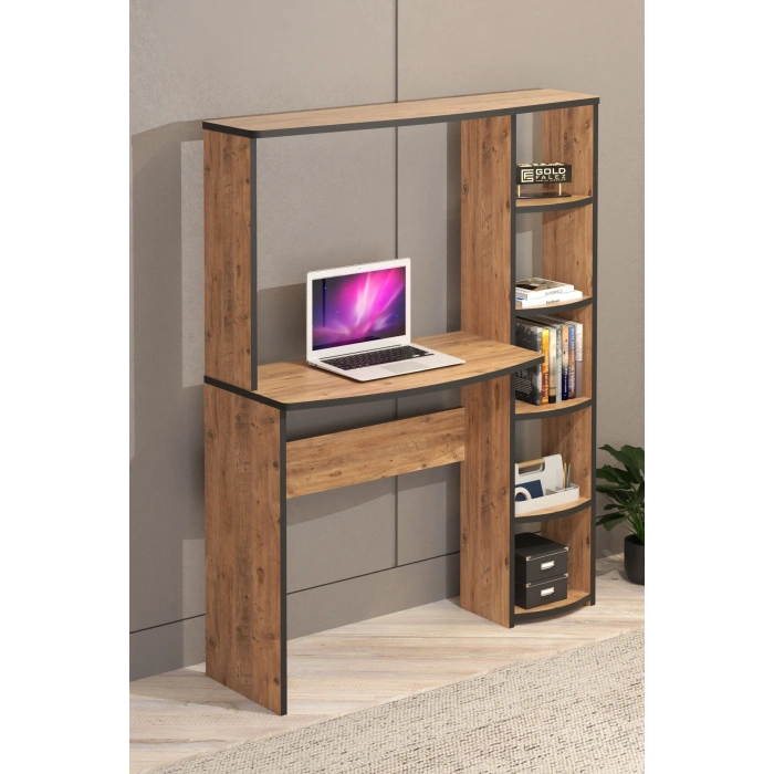 Çalışma Masası 5 Raflı Kitaplık Atlantik Çam