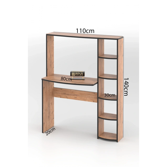 Çalışma Masası 5 Raflı Kitaplık Atlantik Çam