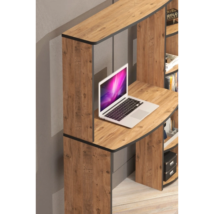 Çalışma Masası 5 Raflı Kitaplık Atlantik Çam