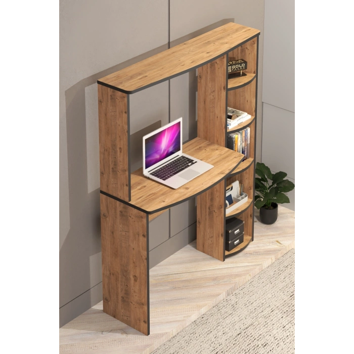 Çalışma Masası 5 Raflı Kitaplık Atlantik Çam