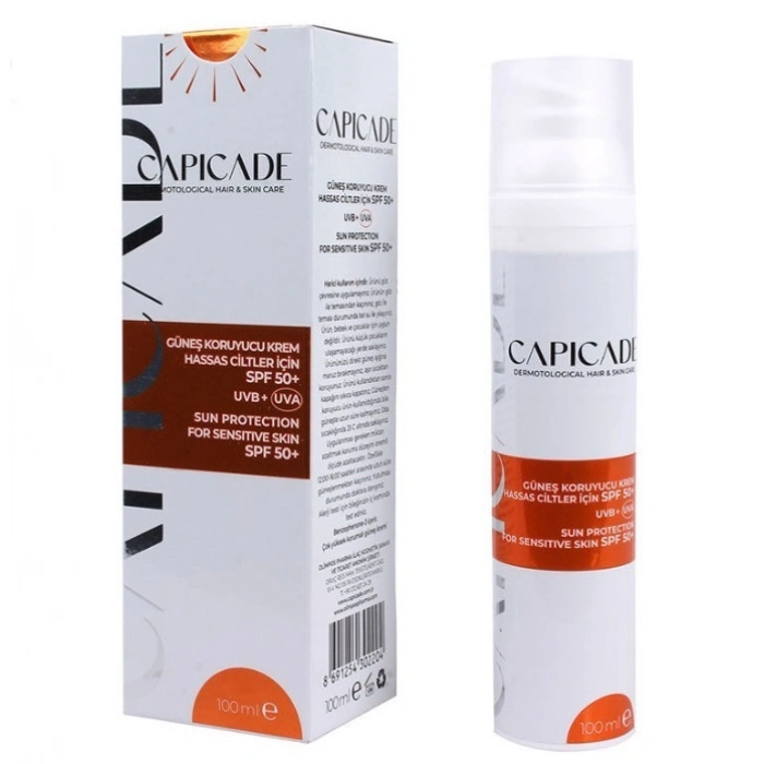 Capicade Güneş Koruyucu Krem Hassas Ciltler İçin Spf 50+ 100 ml
