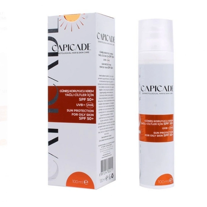 Capicade Güneş Koruyucu Krem Yağlı Ciltler İçin Spf 50+ 100 ml