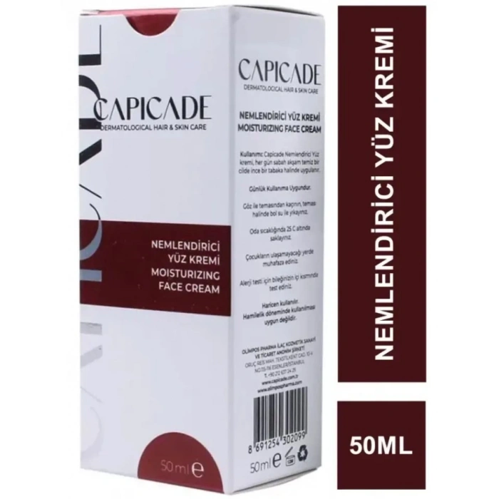 Capicade Nemlendirici Yüz Kremi 50 ml
