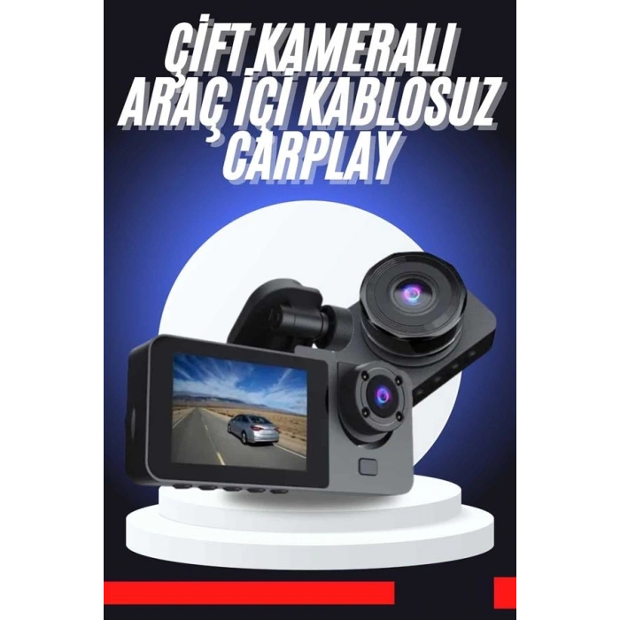 CarPlay Fotoğraf ve Video Kaydedici Araç İçi Kamera Ekranlı