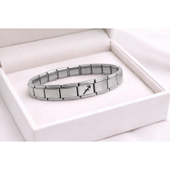 Çelik Nomination Bileklik Yay Burcu | Paslanmaz Çelik Burç Bilekliği | Şık ve Özgür Ruhlu Tasarım