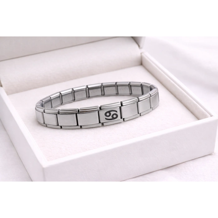 Çelik Nomination Bileklik Yengeç Burcu | Paslanmaz Çelik Burç Bilekliği | Zarif ve Anlamlı Tasarım