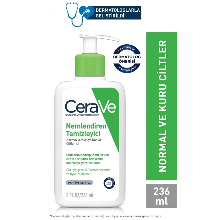 CeraVe Normal Ve Kuru Ciltler İçin Nemlendiren Temizleyici 236 ml
