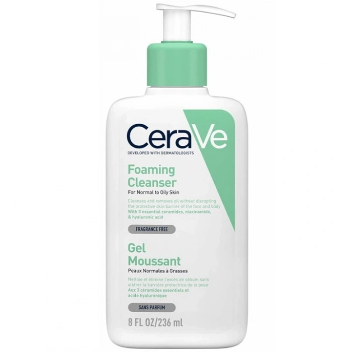 CeraVe Normal Ve Yağlı Ciltler İçin Köpüren Temizleyici 236 ml