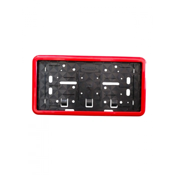 Çerçeveli Dikdörtgen  Plakalık Plaka Altlığı Kırmızı 32X17cm 1 Adet