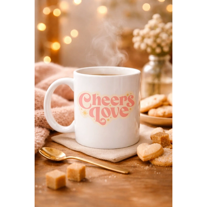 Cheers Love Kupa – Model 31 - Sevimli Tasarım, Sıcacık Kahve Keyfi - Özel Tasarım Porselen Kupa
