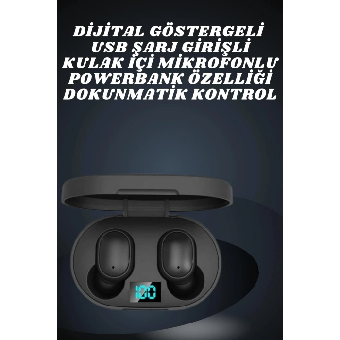 Çift Kulaklık Kampanyası Dokunmatik Kontrol Kulak İçi Yüksek Ses Kaliteli Mikrofonlu