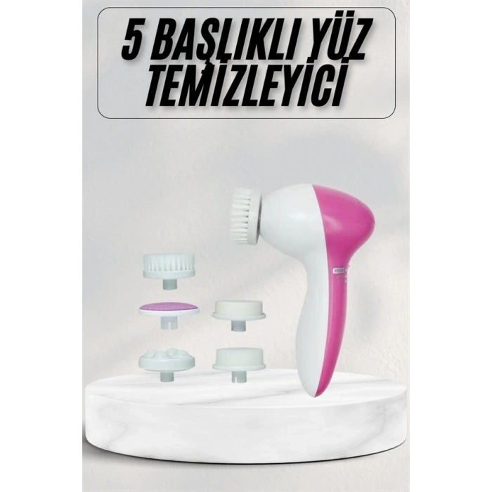 Cilt Temizleme ve Masaj Aleti 5 Başlıklı Akne ve Sivilce Önleyici