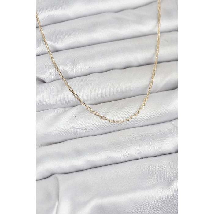 CM 14K Gold Renk Ataç Zincir Model 60 cm Kadın Kolye