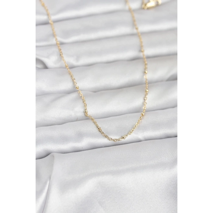 CM 14K Gold Renk Burgu Model 60 cm Kadın Kolye