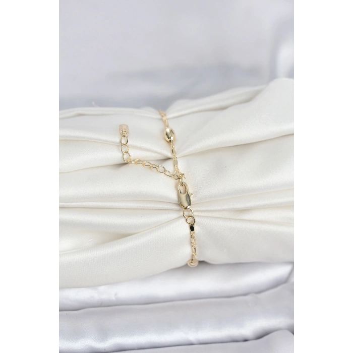 CM 14K Gold Renk Damla Topçuk Model Kadın Bileklik