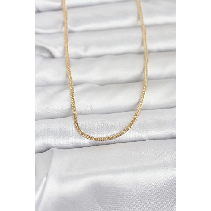 CM 14K Gold Renk Dolgun Zincir Model 60 cm Kadın Kolye