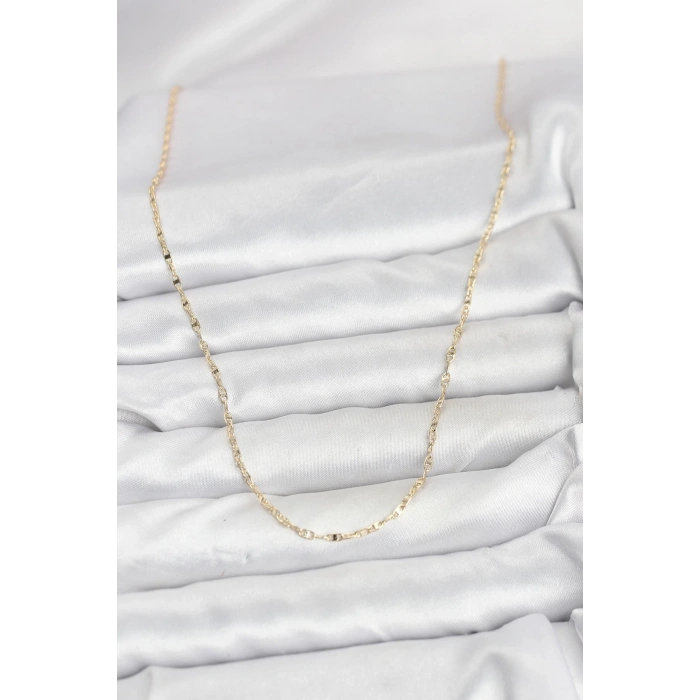 CM 14K Gold Renk Gemici Zincir Model 60 cm Kadın Kolye