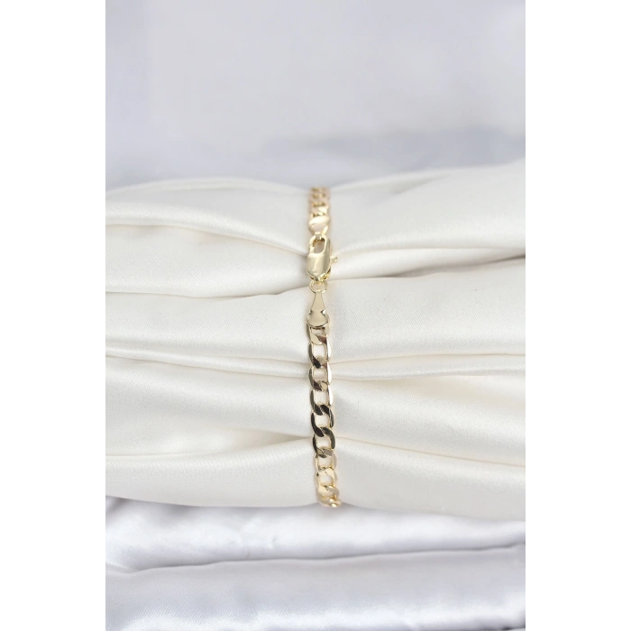 CM 14K Gold Renk Halka Zincir Model Kadın Bileklik