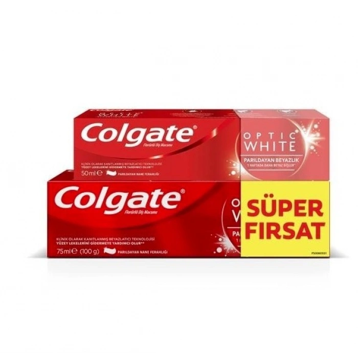 Colgate Optic White Diş Macunu 75 ml + 50 ml
