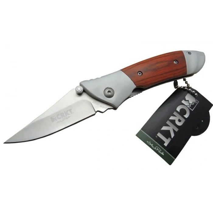 CRKT CR 0035 RD Kamp Çakı 18 cm - Metal &amp; Gül Ağacı Saplı, Kılıflı, Kutulu