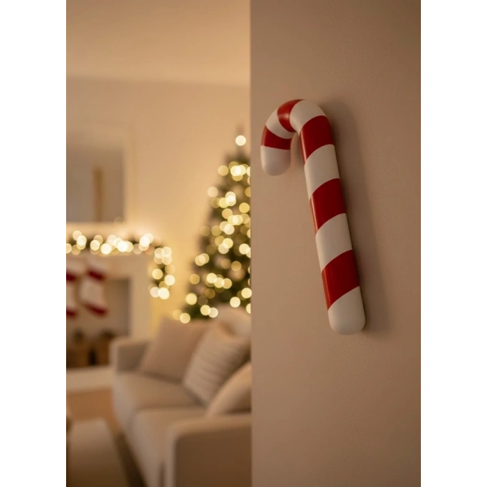 Dekoratif Yılbaşı Şekeri Yerde Biblo Salon Dekoru 13x34 cm