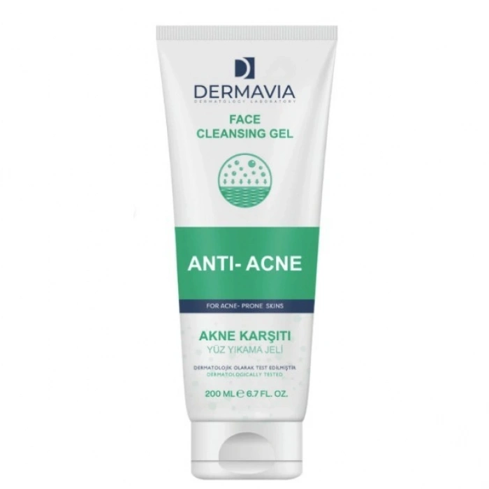 Dermavia Akne karşıtı Salisilik Asitli Parfümsüz Cilt Temizleyici Yüz Yıkama Jeli 200 ml