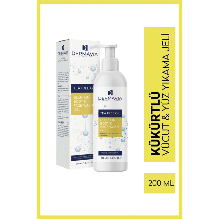 Dermavia Kükürtlü Yüz ve Vücut Yıkama Jeli 200 ml
