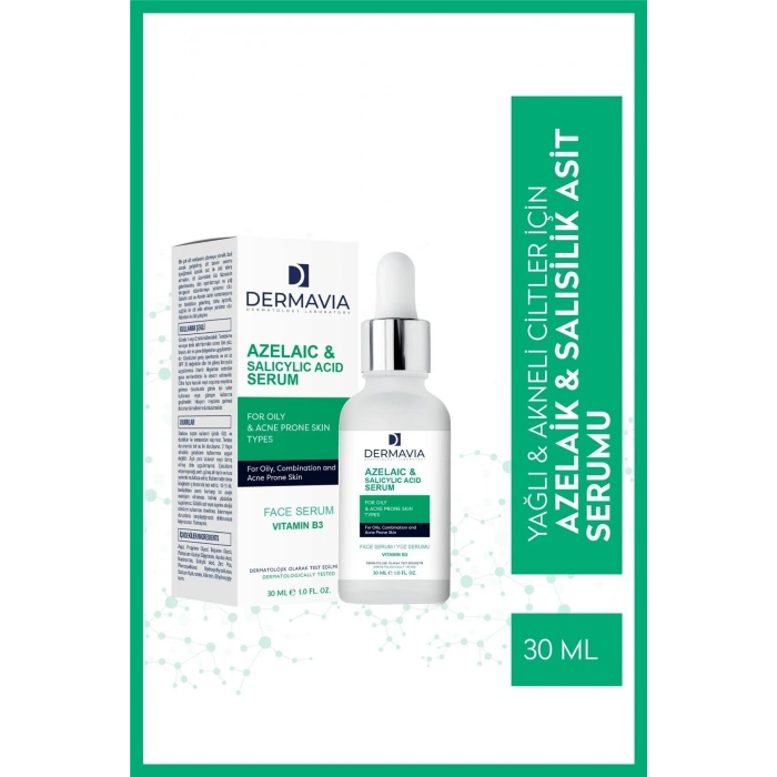 Dermavia Yağlı Akne Eğilimli Cilt Tipleri İçin Yüz Serumu 30 ml