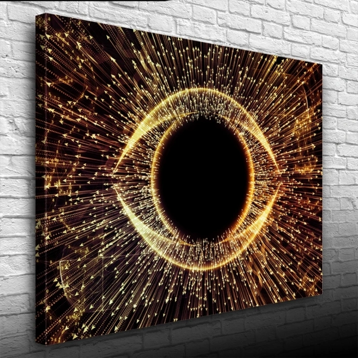 Digital Yanılsama Siyah ve Kahve Tonlarda Kanvas Tablo 50x 70