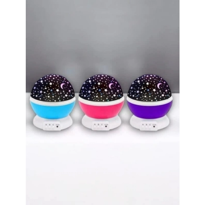 Dönen Renkli Gökyüzü Projektörlü Gece Lambası