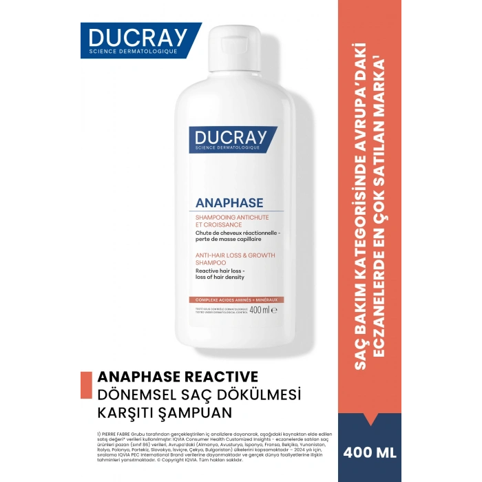 Ducray Anaphase Anti Hair Loss Growth Şampuan 400 ml
