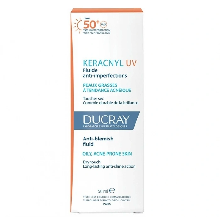 Ducray Keracnyl UV SPF50+ Anti Blemish Fluid Yağlı Ciltler İçin Güneş Kremi 50 ml