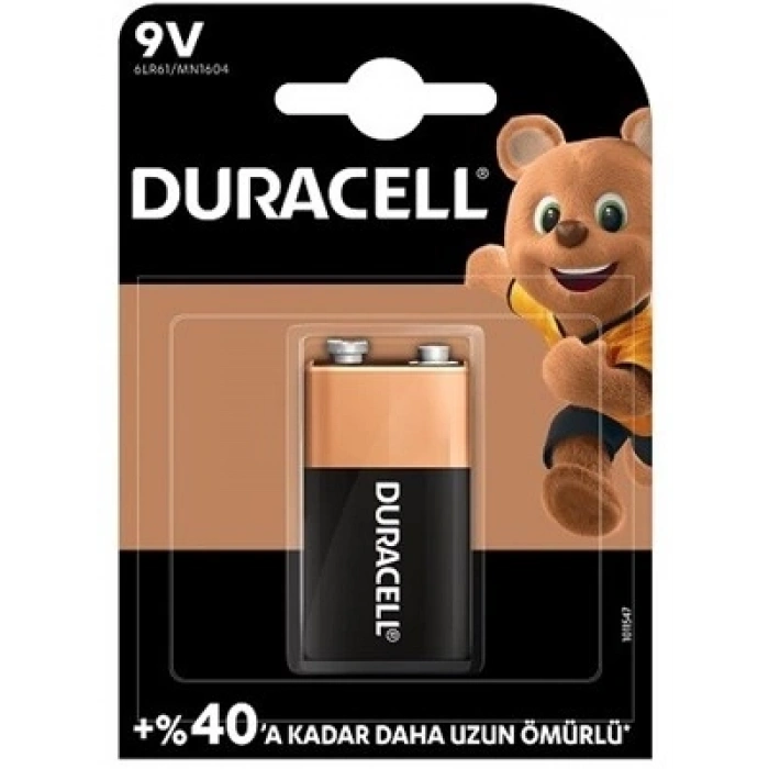 Duracell 9V Alkalin Pil